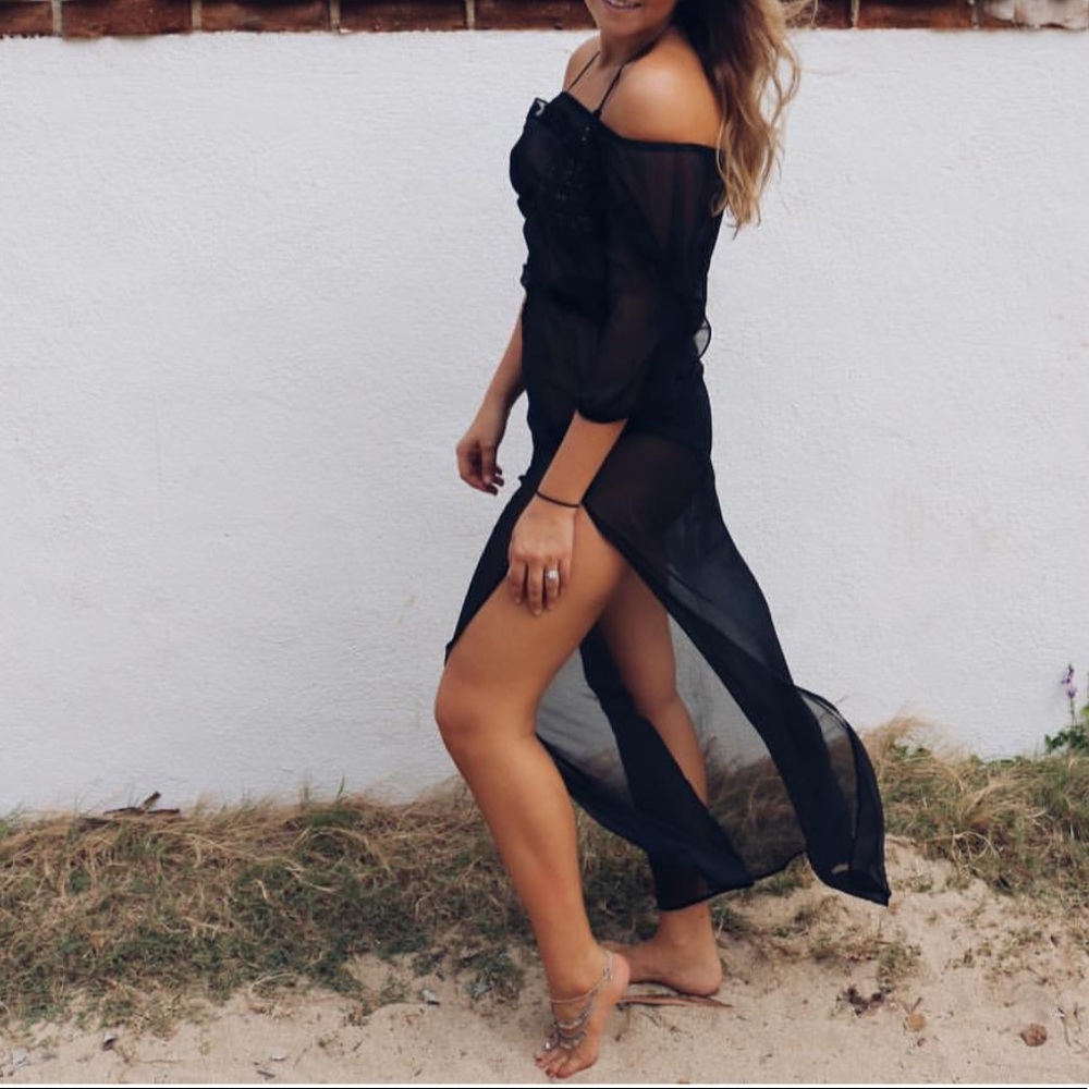 Victoria’s Secret Black Off the Shoulder Cover Up